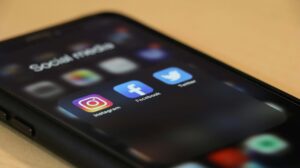 Social Media Platform Icons on a Phone Screen