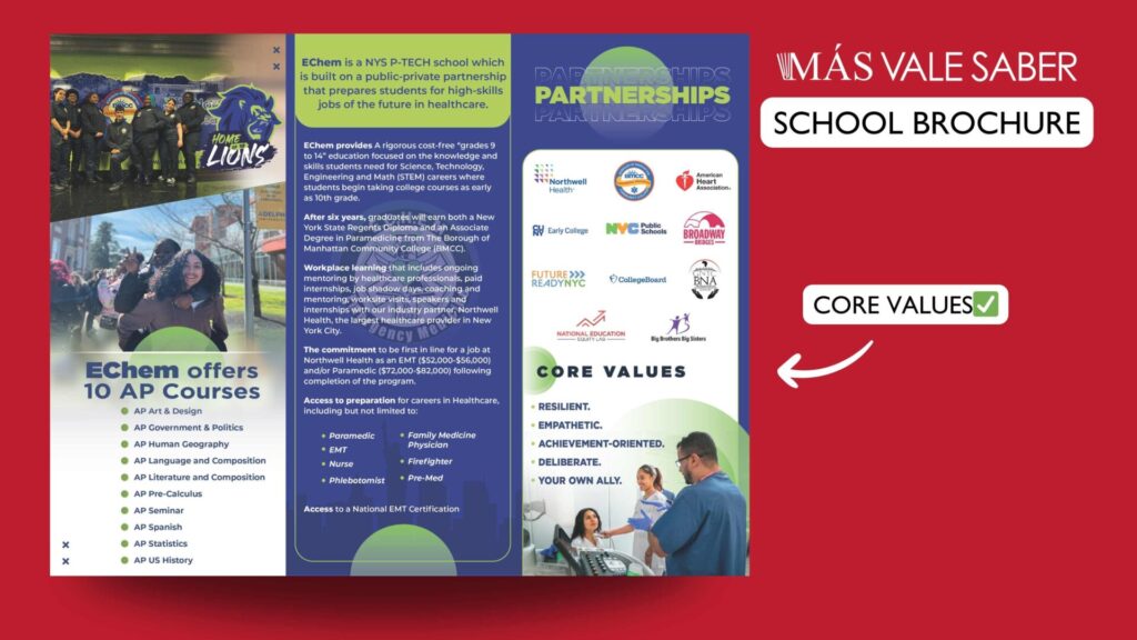 example of a school brochure with school values